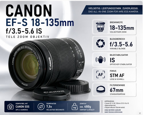 Canon 18 135 mm - ef-s, 18-135